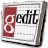The original GEdit icon, a rectangle containing the word "GEdit".
