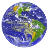Photo of earth as a normally-sighted user would see it
